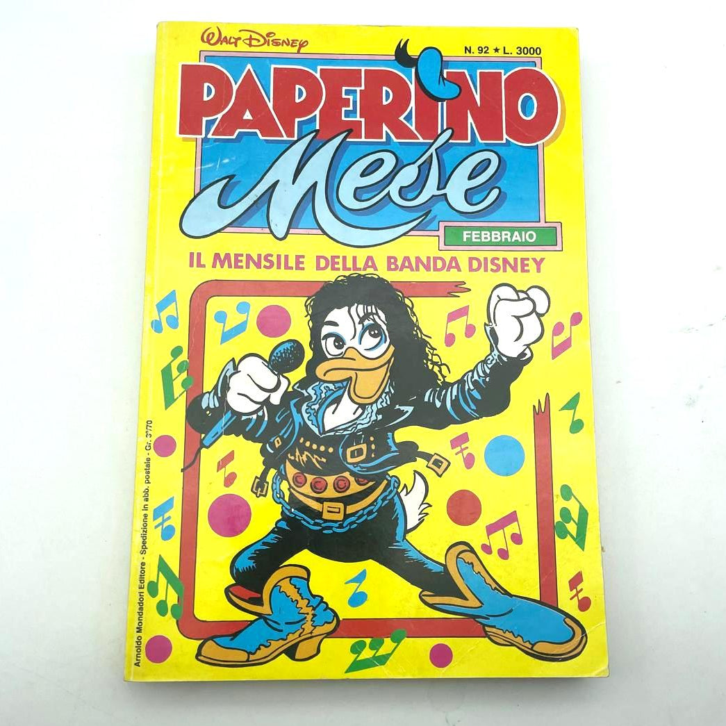 Fumetto con Copertina dedicata a Michael Jackson - Paperino Mese 1988
