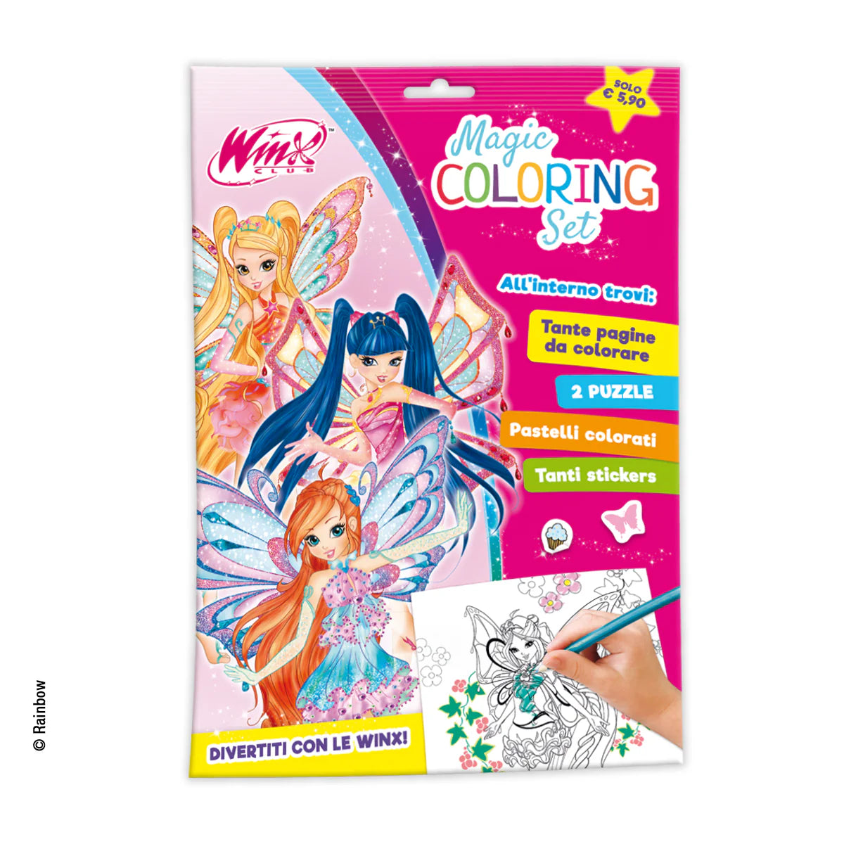 Winx Club Set Magic Coloring with puzzle and stickers
