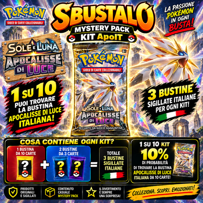 Mystery Pack Pokémon by Sbustalo.com - 3 Guaranteed Sealed Italian Packs - 151 ITA Chance 1 in 10