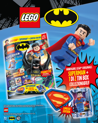Rivista LEGO BATMAN n. 9 - TIN BOX LIMITED EDITION SUPERMAN