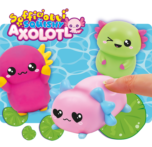 Busta Sorpresa di Sofficiotti Squishy ! Axolotl da coccolare morbidi da schiacciare (Axolotti Kidz)
