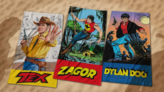 [Preordine] Set 3 Teli Mare Ufficiali Sergio Bonelli Editore : Tex, Dylan Dog e Zagor