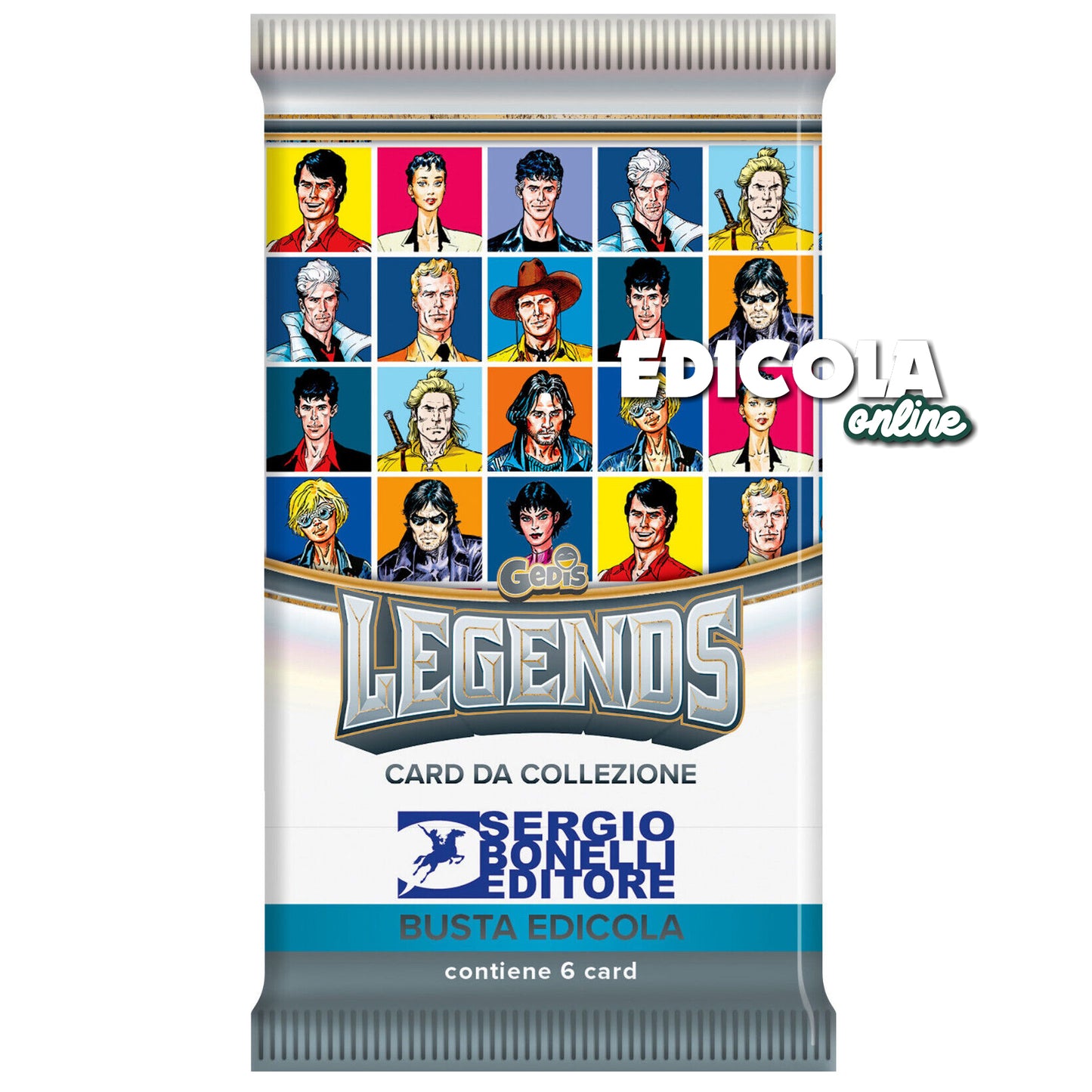 Bustina di CARD LEGENDS 2024 dei personaggi di Sergio Bonelli Editore