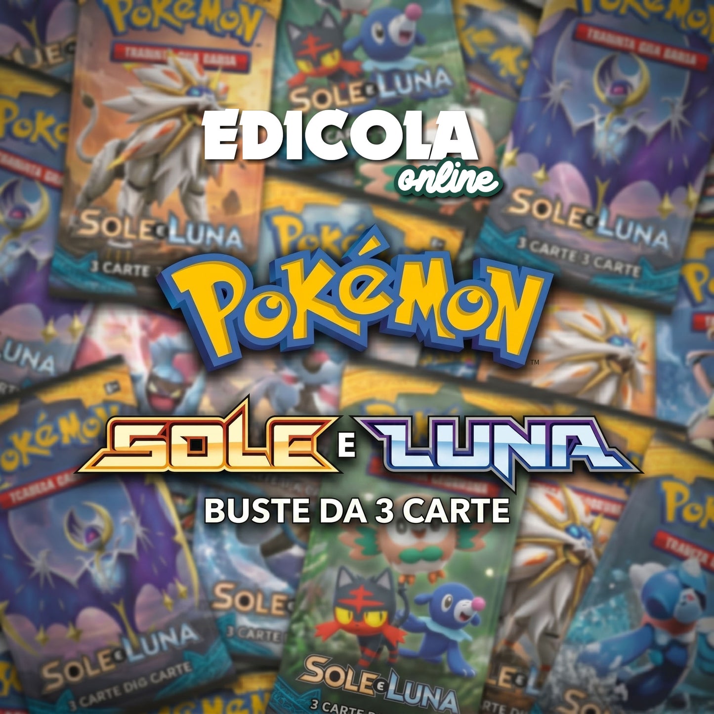 Versiegelte Pokémon ITA-Einzelpackungen – 3 Erweiterungsspielkarten auf Italienisch