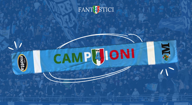 Écharpe officielle Il Mattino : Let's Go Get Them - Let's Believe - Core Azzurro - Together