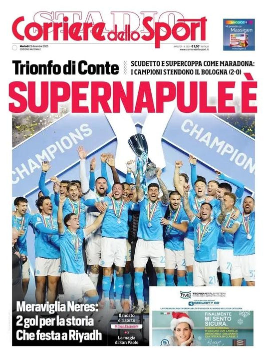 Zeitung - TuttoSport Tutto Sport vom 18.06.2020 - Napoli gewinnt den ITALY Cup