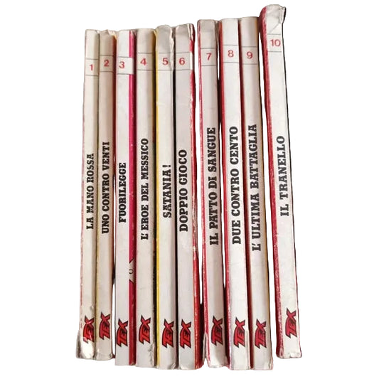 Fumetti Tutto TEX WILLER Ristampa Completa da n 1 a 10 La Mano Rossa lotto Usati