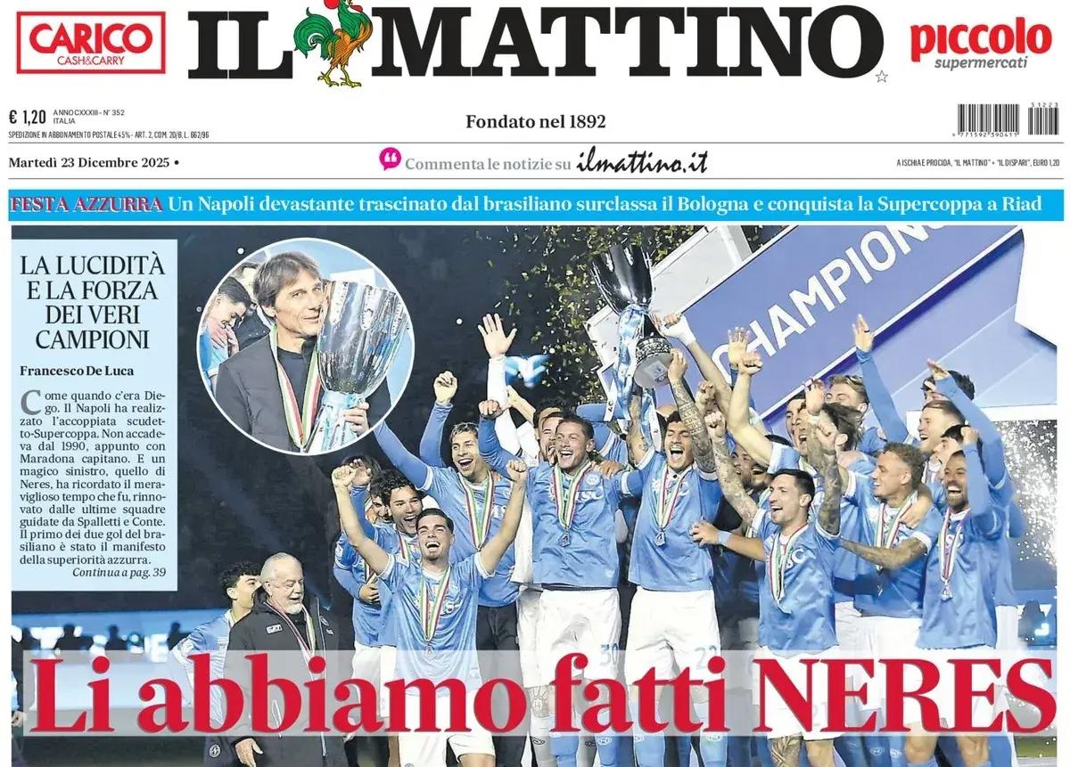 Journal - TuttoSport Tutto Sport du 18.06.2020 - Naples remporte la Coupe d'ITALIE