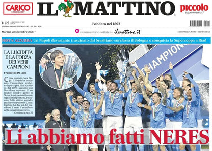 Journal - TuttoSport Tutto Sport du 18.06.2020 - Naples remporte la Coupe d'ITALIE