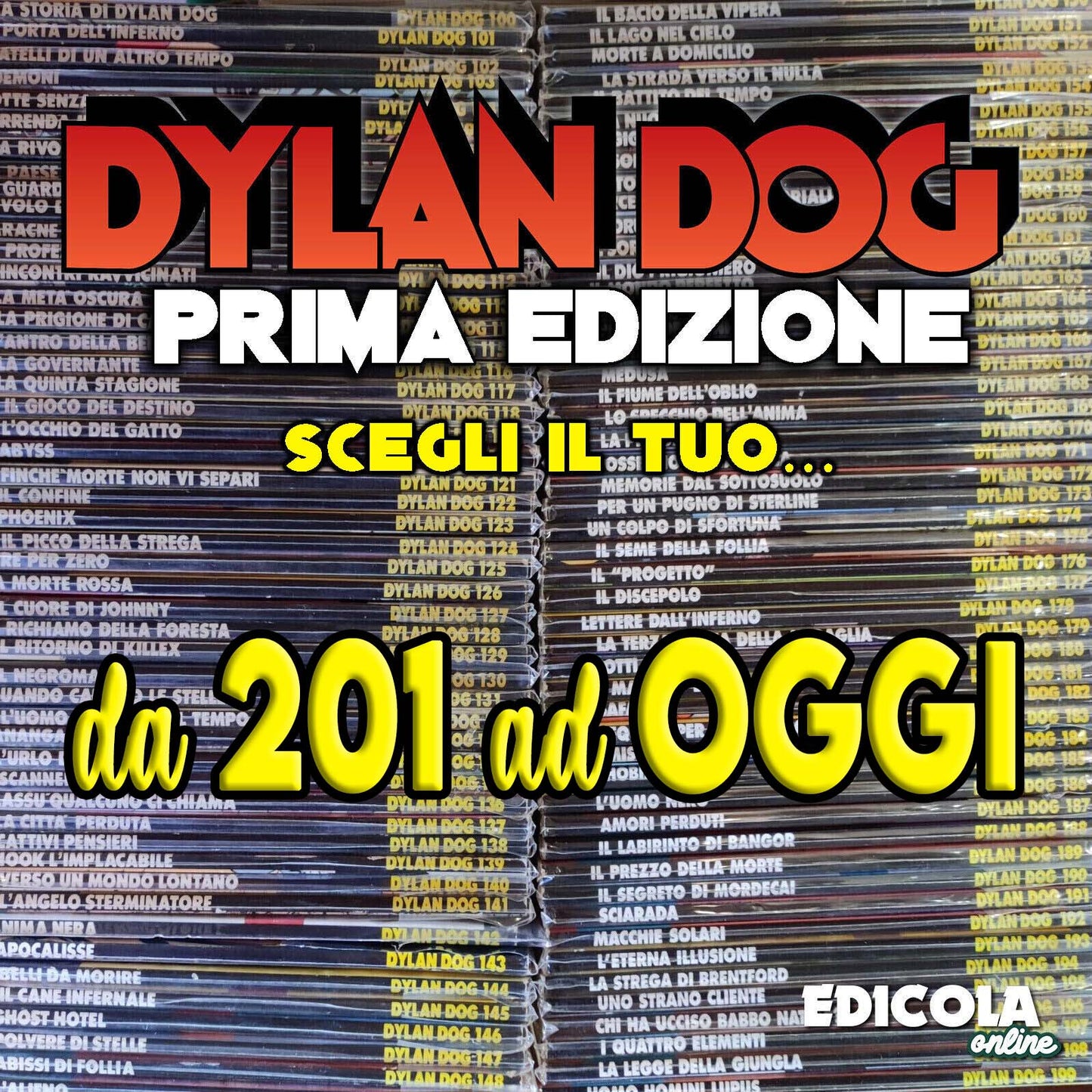 Lot original de 201 BD de Dylan Dog, première édition. Complétez votre collection !