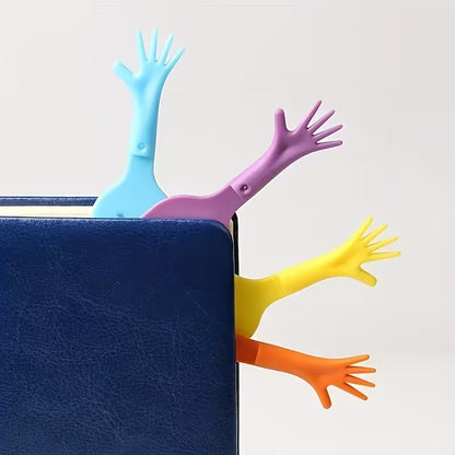 Un Segnalibro colorato a forma di mano divertente