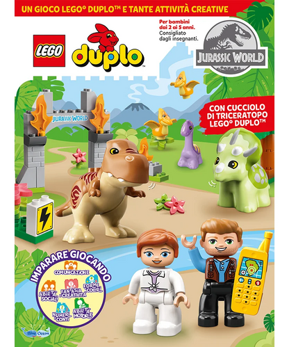 Rivista LEGO DUPLO Edizione Speciale JURASSIC WORLD - cucciolo di Triceratopo