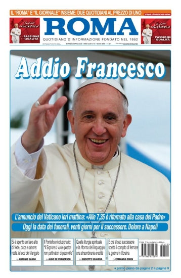 Giornali Edizione speciale Commemorativa della Morte di Papà Francesco