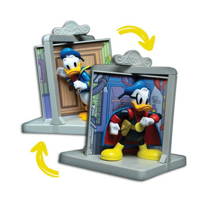 Set 2 Fumetti di Topolino: Diorama Paperino e Paperinik ( Statua Peperino / Paperinik ) Statuetta 3D