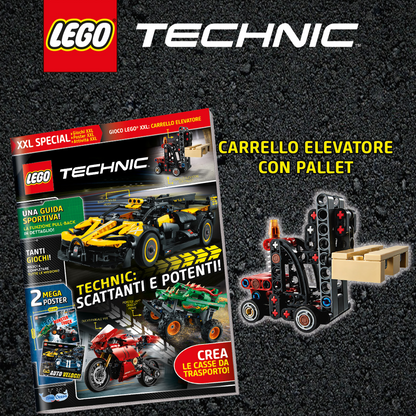 Rivista LEGO TECHNIC XXL SPECIAL n.1 + CARRELLO ELEVATORE + PALLET