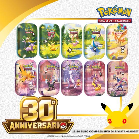 Pokémon: miniscatola VUOTA da collezione dell’espansione 30° Anniversario del GCC Pokémon
