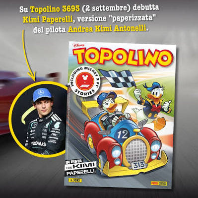 Fumetto TOPOLINO libretto n. 3693 da Collezione Cover dedicata a Kimi Antonelli
