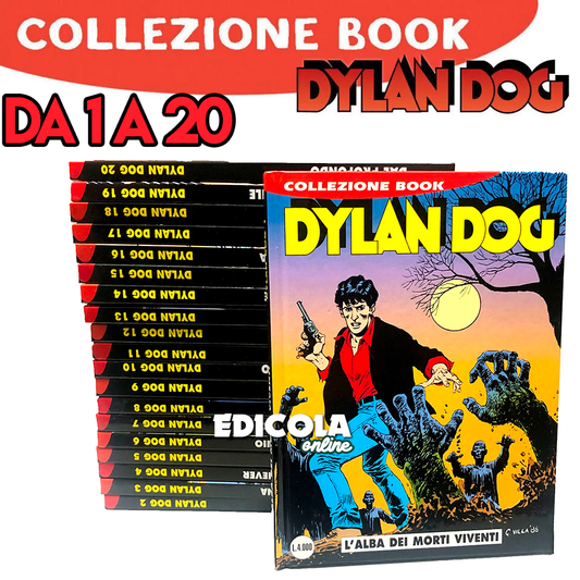 Lotto di Fumetti DYLAN DOG Collezione da 1 a 20 BOOK Ristampa Cartonata sequenza