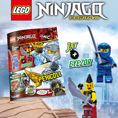 Rivista LEGO NINJAGO LEGACY COMIC n.2 con 2 GIOCHI : Kai vs. Boa Distruttore