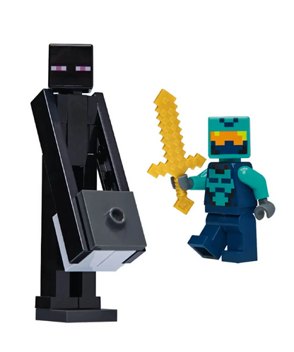 Rivista LEGO Minecraft n.9 + SET LEGO: EROE DEL NETHER + ENDERMAN