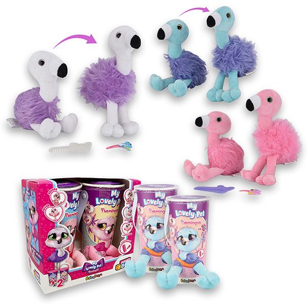 Peluche My Lovely Pet Flamingos - Collezione sbabam Fenicotteri