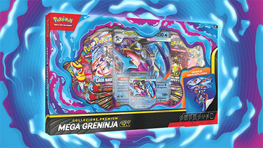Pokémon TCG: Mega Greninja ex Premium Collection (1 carta promozionale Foil, 1 carta lenticolare oversize e 8 buste di espansione)