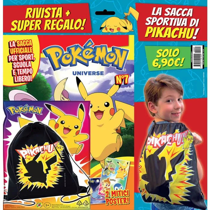 Rivista Pokemon Universe 9 - con gadget la sacca sportiva di Pokémon!