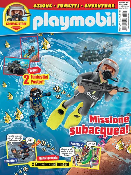 Magazine Playmobil - n.3 del 2024 + Sommozzatore unità speciale
