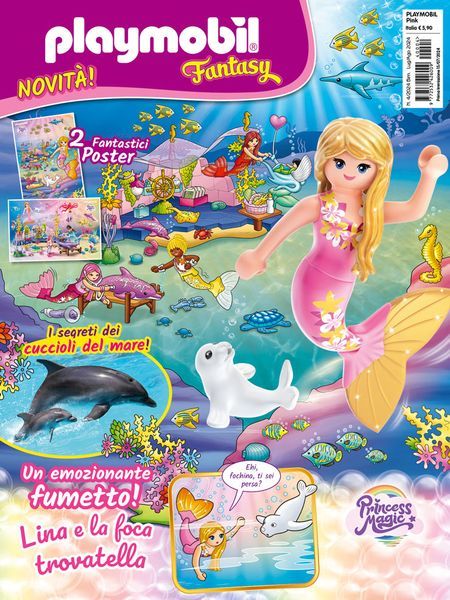 Magazine Playmobil Pink - N°4 de 2024 + Sirène avec bébé phoque