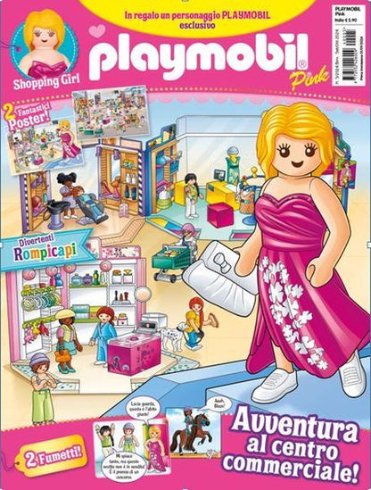 Playmobil Pink Magazine - No. 5 of 2024 + Shopping girl with changeable dress