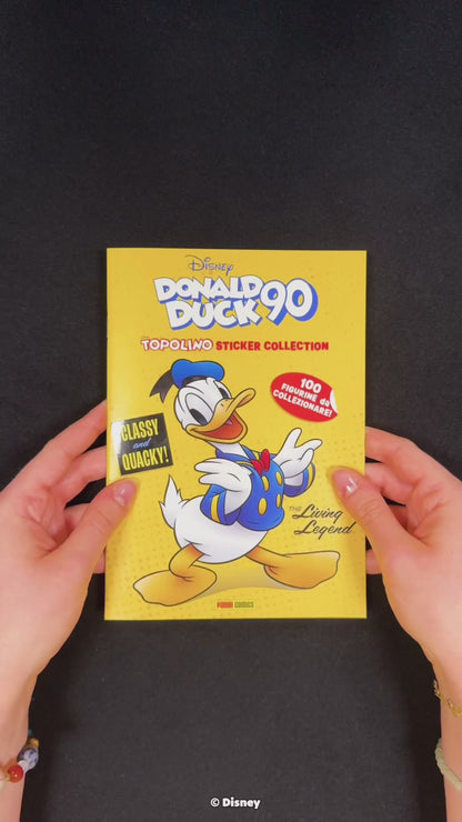 Complete Set 5/5 Album and Packs of Stickers PAPERINO 90 Years Donald Duck + Mickey Mouse Comics