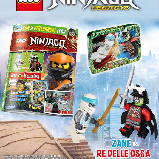 Rivista LEGO NINJAGO LEGACY n.2 - Zane vs. Re delle Ossa