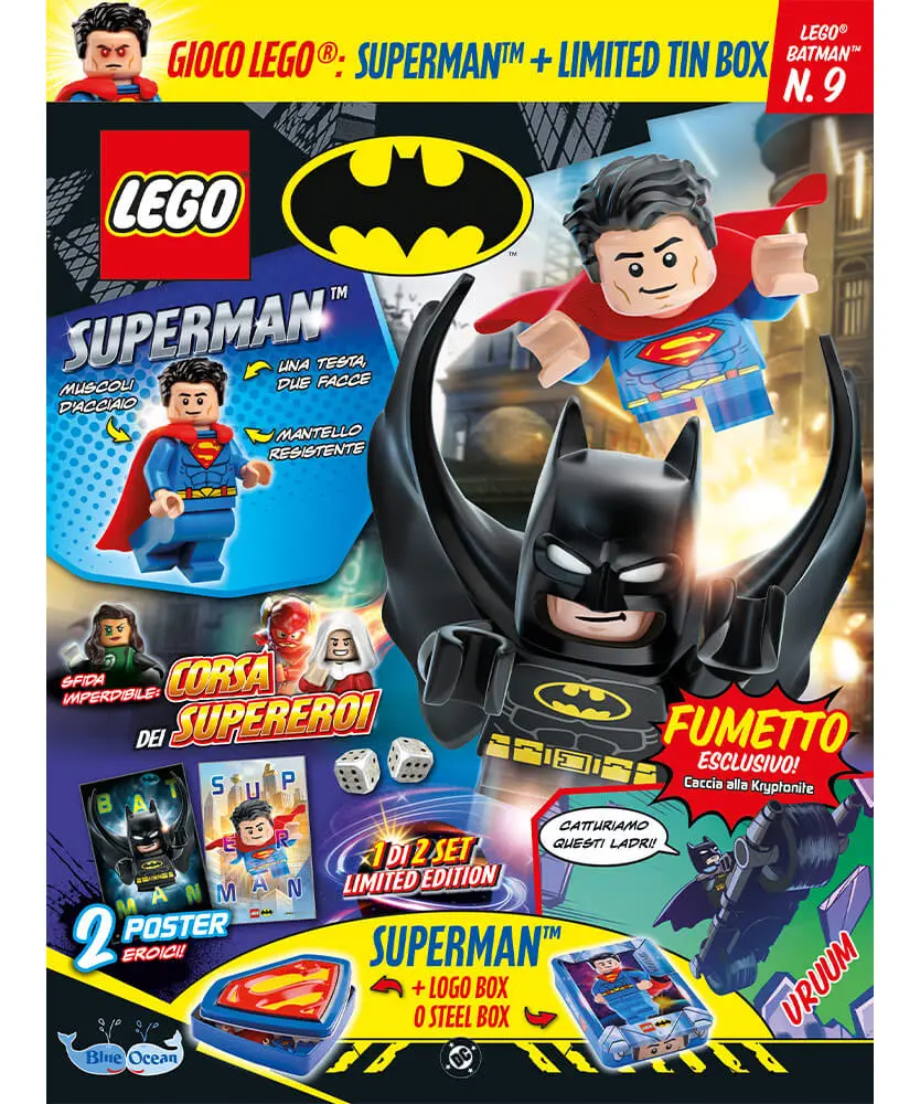 Rivista LEGO BATMAN n. 9 - TIN BOX LIMITED EDITION SUPERMAN