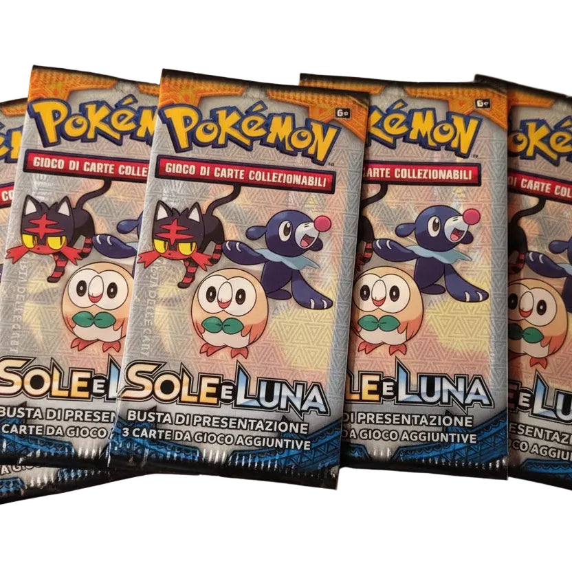 Versiegelte Pokémon ITA-Einzelpackungen – 3 Erweiterungsspielkarten auf Italienisch