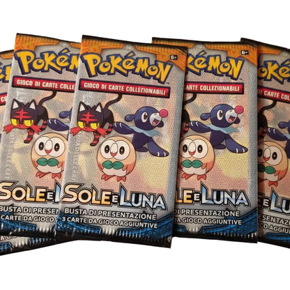 Versiegelte Pokémon ITA-Einzelpackungen – 3 Erweiterungsspielkarten auf Italienisch
