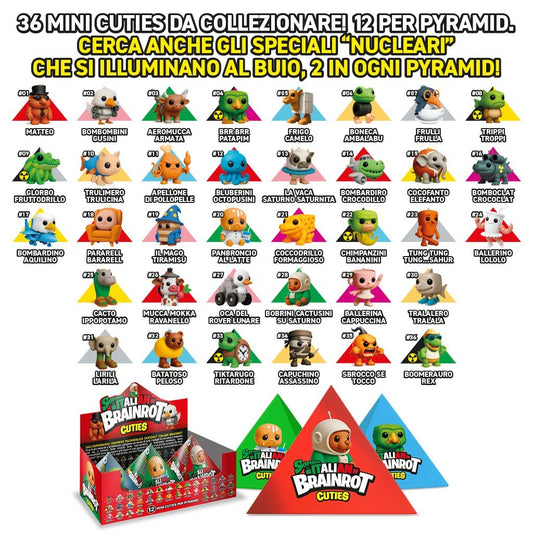 Skifidol Italian Brainrot - mini Cuties 3D - Serie 1 - Scegli il tuo Personaggio