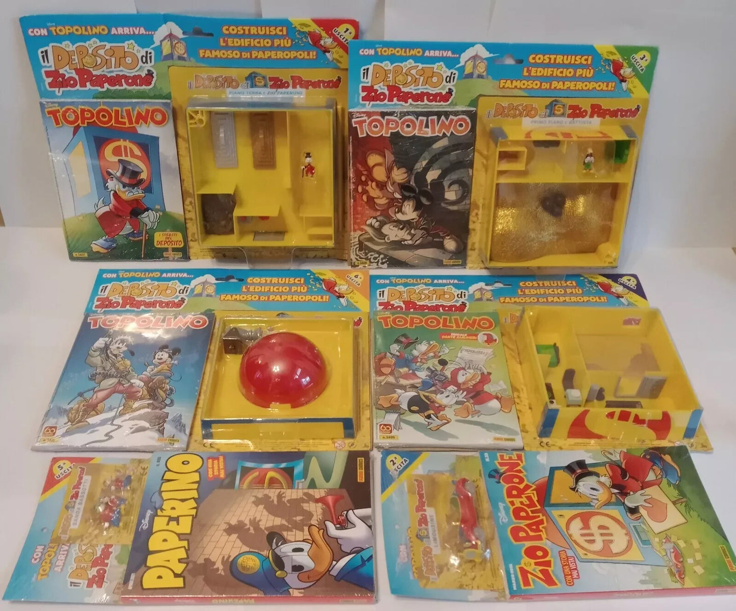 Set 6 Mickey Mouse Collection UNCLE Scrooge's Warehouse Komplettes Disney-Gadget