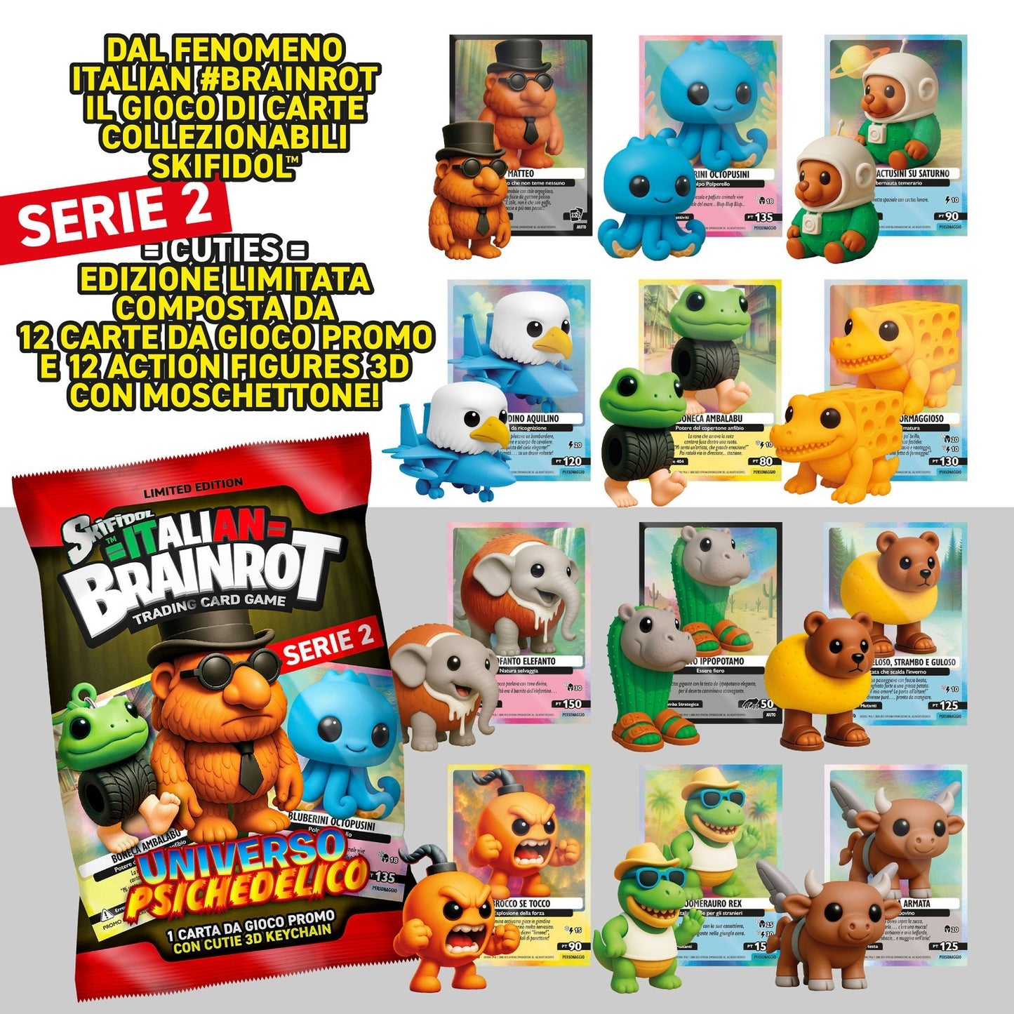 Skifidol Italian Brainrot - Serie 2 Cuties 3D 2025