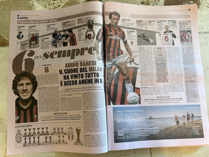 Giornali del 1° Agosto 2026 - In Ricordo di Franco Baresi : Il Capitano per sempre