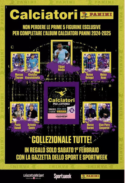 Sportweek 13. April 2024 + Drittes Paket Reloaded Footballers Sticker Panini 3rd
