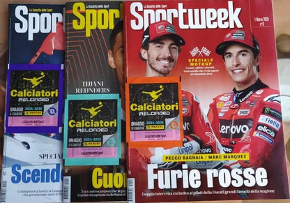 Sportweek 13. April 2024 + Drittes Paket Reloaded Footballers Sticker Panini 3rd