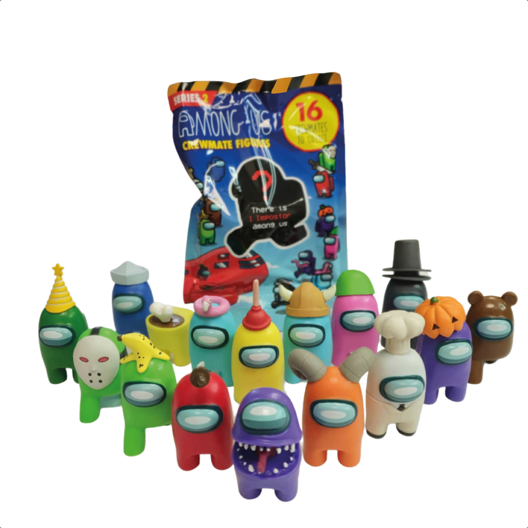 mini figurines 3D des personnages de la série 3 AMONG US Toikido Crewmate Newsstand