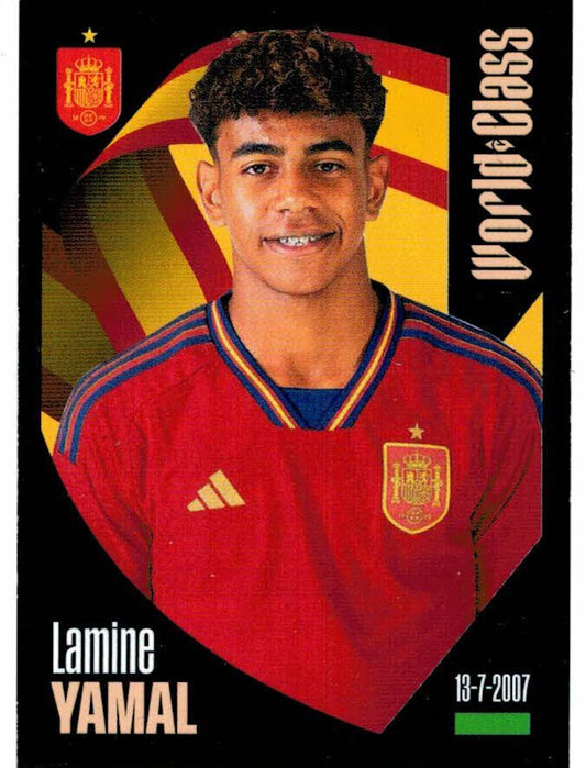 Panini World Class 2024 Figurina n. 324 Rookie Sticker Lamine Yamal RC Spain