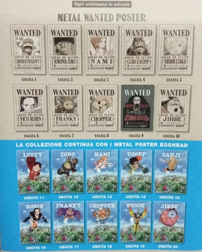 The Treasures of "One Piece" 3D Embossed Metal Poster (TV Sorrisi 2025)