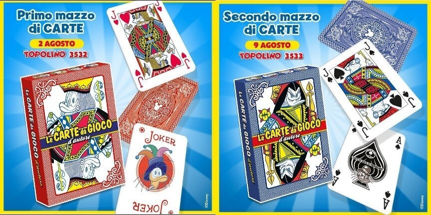 Fumetto TOPOLINO Sigillato Edicola da Collezione + 2x Mazzo di carte Blisterato