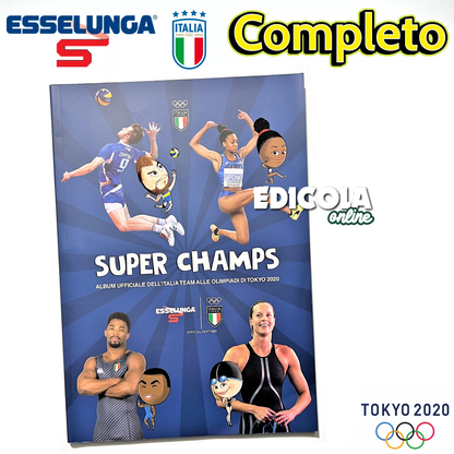 Album Completo Figur Esselunga Super Champs Tokio 2020 + Rookie Jannik Sinner