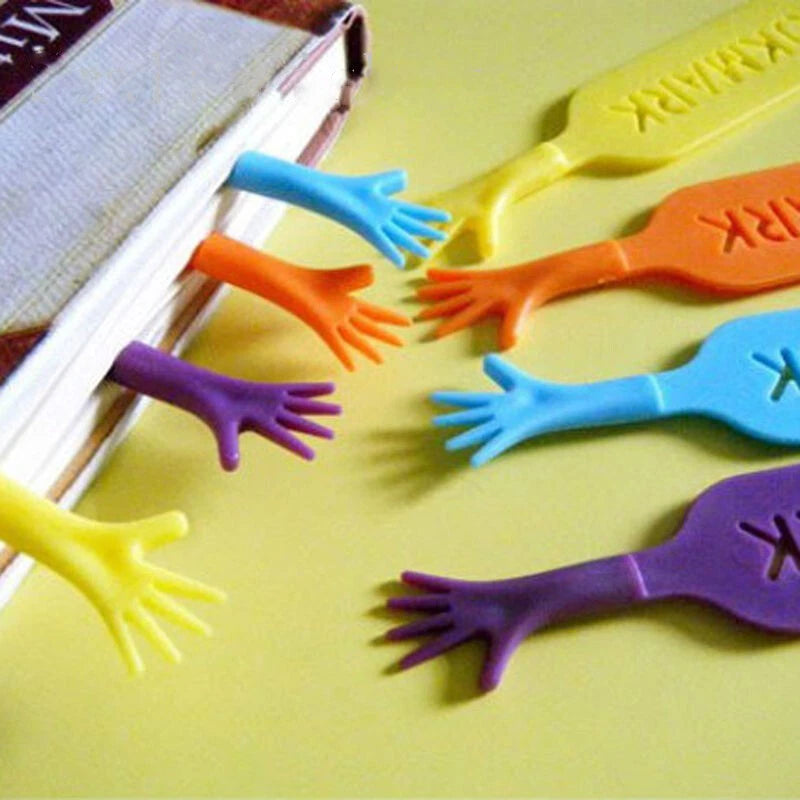 Set 4 Segnalibri “Help Me” – Mani Colorate e Divertenti