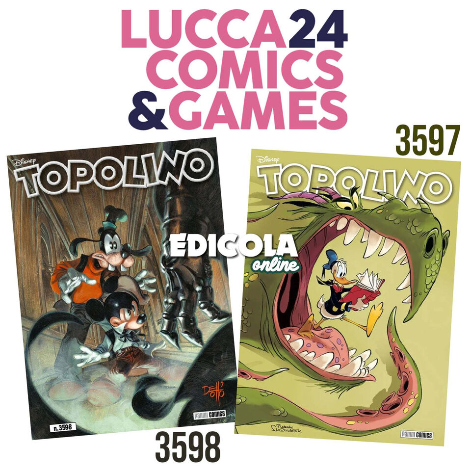 Scegli et 2 fumetti Topolino 3597 e/o 3598 Variant Cover Lucca Comics & Games 2024