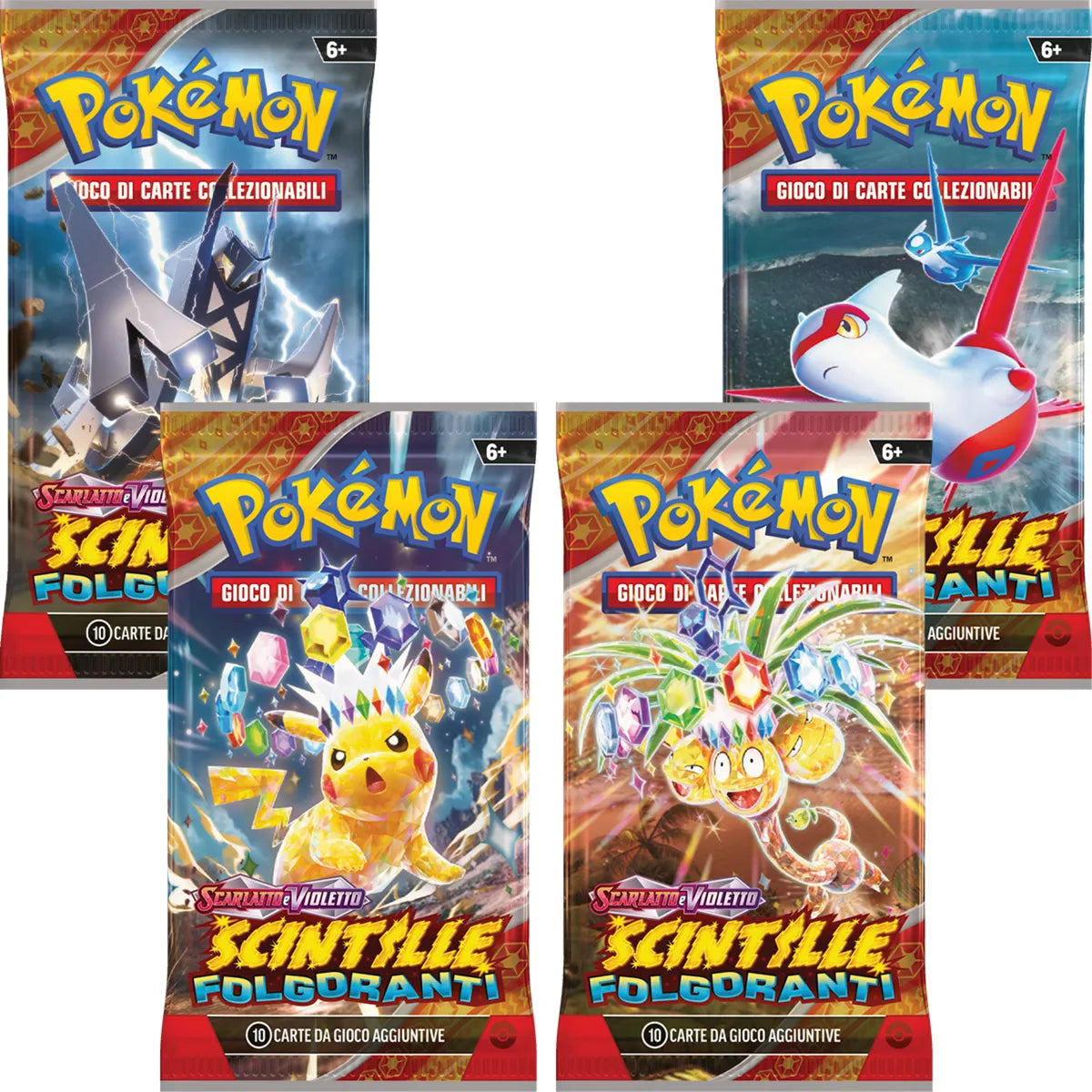 Bustine singole Pokémon ITA Sigillate - 10 Carte da Gioco espansioni in Italiano