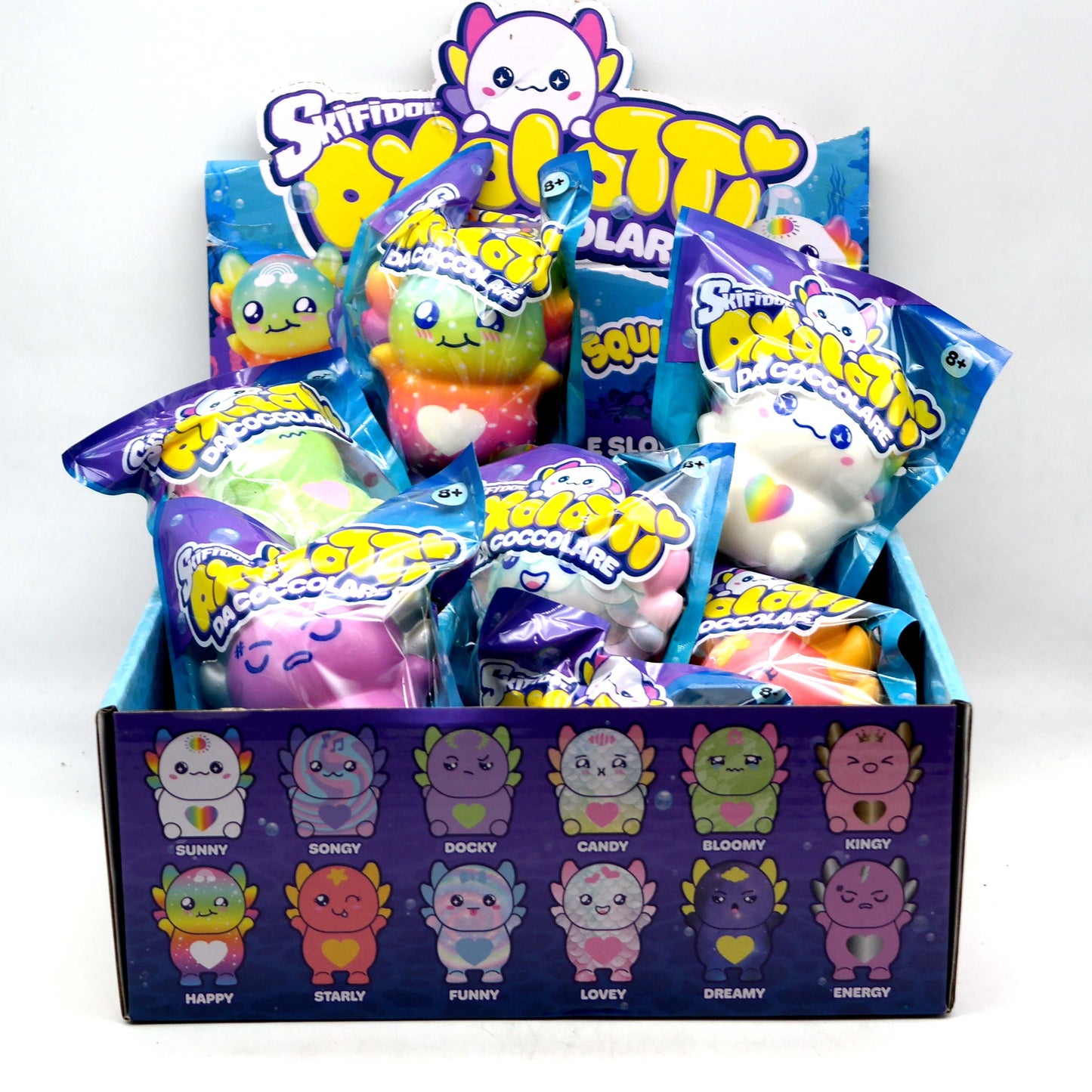 Skifidol Squishy ! Axolotti da coccolare morbidi da schiacciare